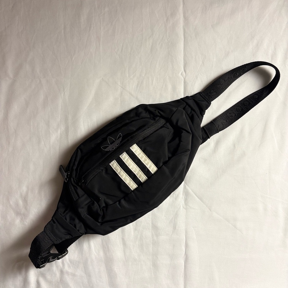 Adidas Black and White Belt Bag